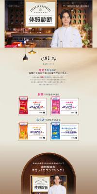 Kokkoapo Body Type Diagnosis LP design (Health foods, health drinks, and supplements / Brown tones / Simple) PC version