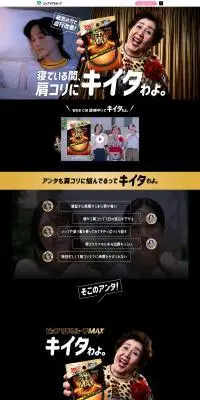 ピップマグネループのLPデザイン（美容・健康機器／ブラック系／にぎやか系）PC版