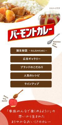 バーモントカレーのLPデザイン（レトルト・インスタント／カラフル系／ナチュラル系）スマホ版