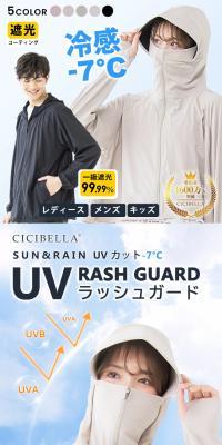 UVラッシュガードのLPデザイン（レディースファッション／ブルー系／爽やか系）スマホ版