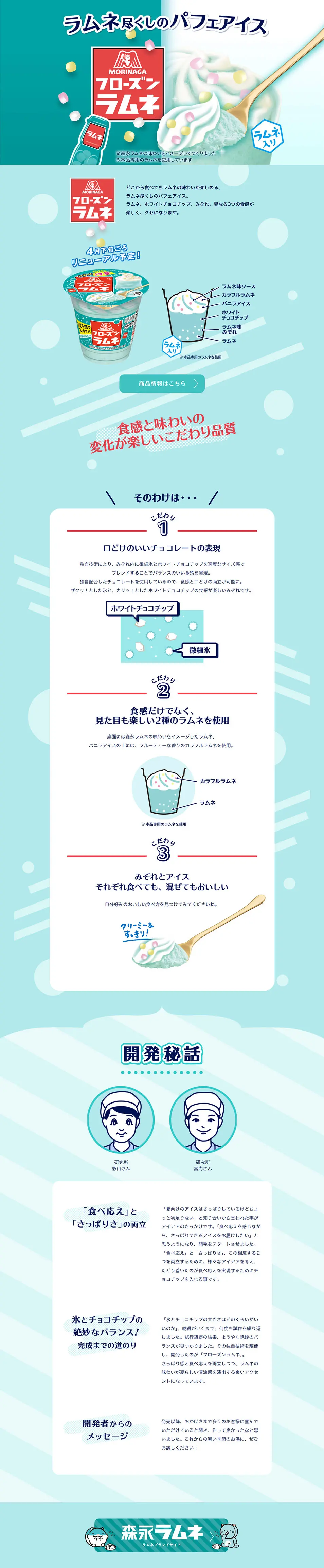 フローズンラムネのLPデザイン（洋菓子／グリーン系／シンプル系）PC版