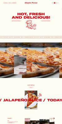 Maple PizzaのLPデザイン（企業・会社・お店／ベージュ系／シンプル系）PC版