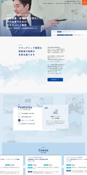 Management Improvement and Business Turnaround LP design (Businesses, companies, stores / Shades of blue / Trust and Safety) PC version