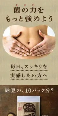粉なっとう あらびきのLPデザイン（健康食品・健康ドリンク・サプリメント／ブラウン系／和風系）スマホ版