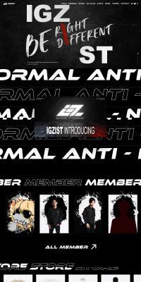 IGZIST LP design (Businesses, companies, stores / Shades of grey / Cool style) PC version