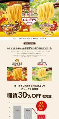 ロカボデリのLPデザイン（レトルト・インスタント／ベージュ系／シンプル系）PC版