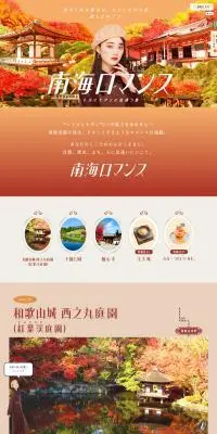 南海ロマンスのLPデザイン（国内旅行・海外旅行／ブラウン系／かわいい系）PC版