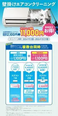 壁掛けエアコンクリーニングのLPデザイン（レンタル・代行・アウトソース／ブルー系／シンプル系）PC版