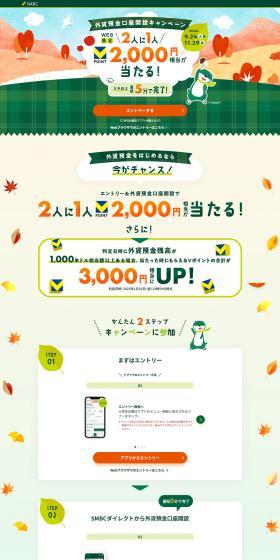 Foreign Currency Deposit Account Opening Campaign LP design (Insurance, Finance, Credit / Orange tones / Simple) PC version
