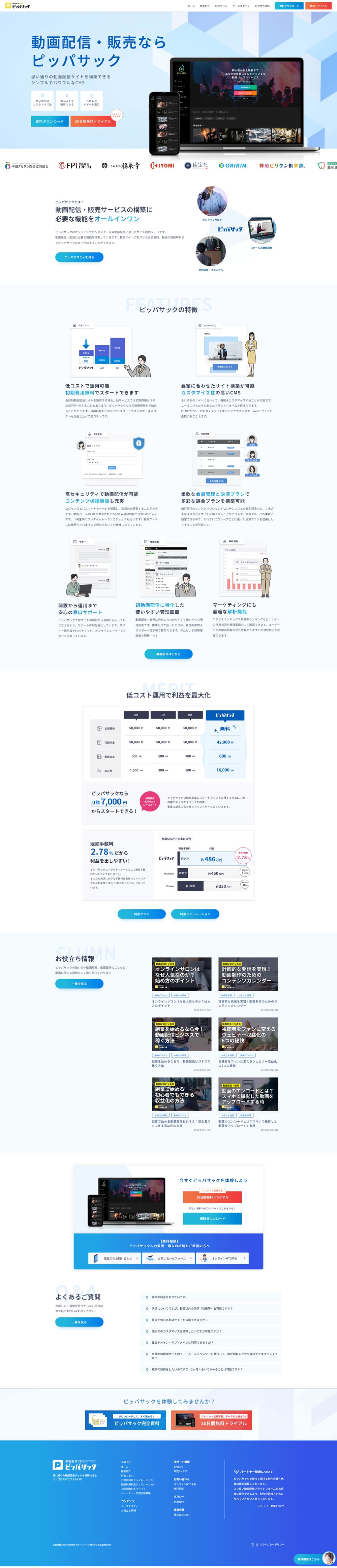 Pippasakku LP design (Design, Apps, Systems / White-based / Simple) PC version