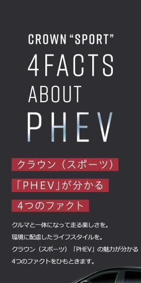 クラウン （スポーツ）「PHEV」が分かる4つのファクトのLPデザイン（車体・車用品／グレー系／スタイリッシュ系）スマホ版