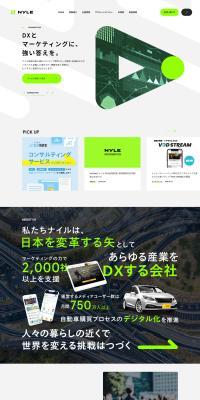 Nyle Inc. LP design (Businesses, companies, stores / Green tones / Simple) PC version
