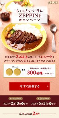 ちょっといい日にZEPPINをキャンペーンのLPデザイン（イベント・キャンペーン・体験／ブラウン系／ナチュラル系）スマホ版