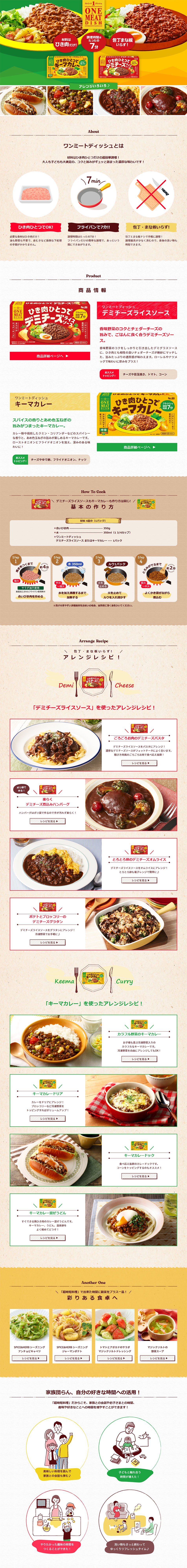One Meat Dish LP design (Retort / Instant / Green tones / Natural style) PC version