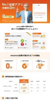 moomoo証券のLPデザイン（不動産・投資／オレンジ系／信頼・安心系）PC版
