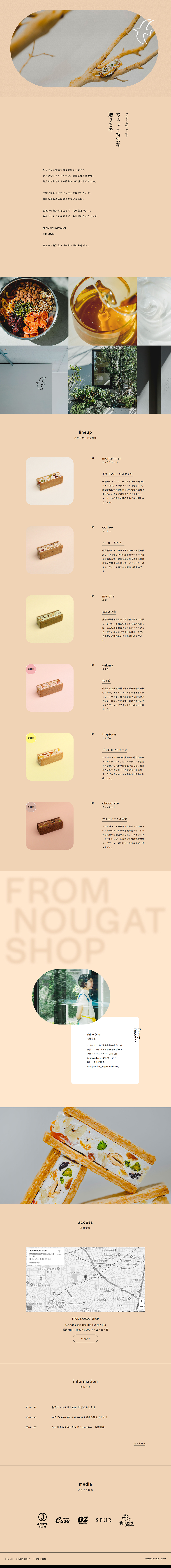 FROMNOUGATSHOP LP design (Businesses, companies, stores / Orange tones / Cute style) PC version