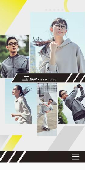 SP FIELD SPEC.のLPデザイン（眼鏡・サングラス／イエロー系／かっこいい系）スマホ版