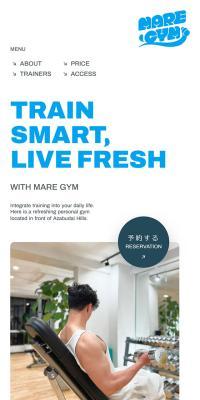 MARE GYMのLPデザイン（企業・会社・お店／ホワイト系／爽やか系）スマホ版