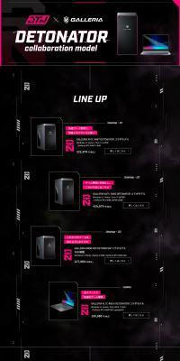 DETONATOR x GALLERIA Collaboration Gaming PC LP design (Toys, Hobbies & Figures / Black-colored / Cool style) PC version