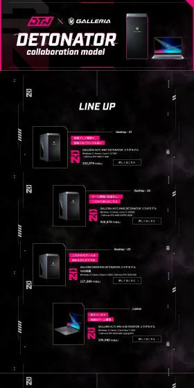 DETONATOR x GALLERIA Collaboration Gaming PC LP design (Toys, Hobbies & Figures / Black-colored / Cool style) PC version