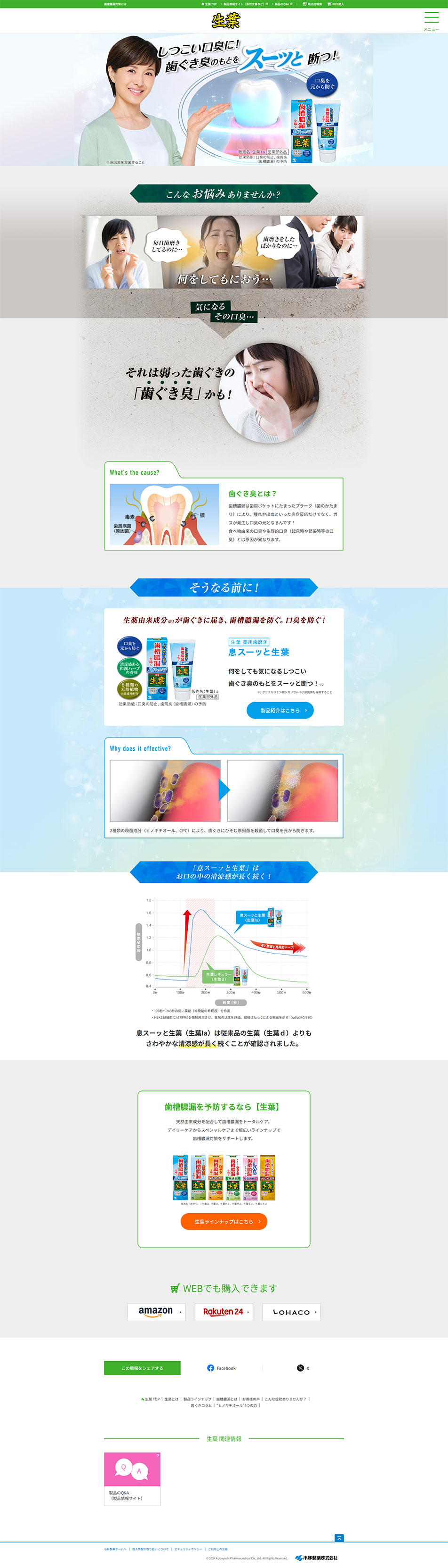 生葉のLPデザイン（キッチン・バス用品／グリーン系／信頼・安心系）PC版