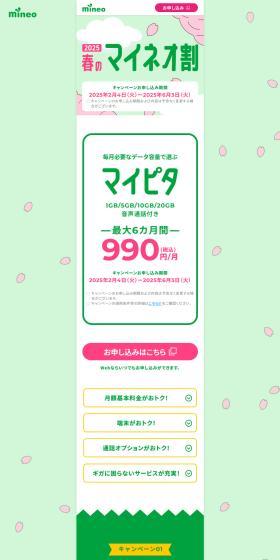 Spring mineo Discount LP design (Communication and Network Equipment / Green tones / Simple) PC version