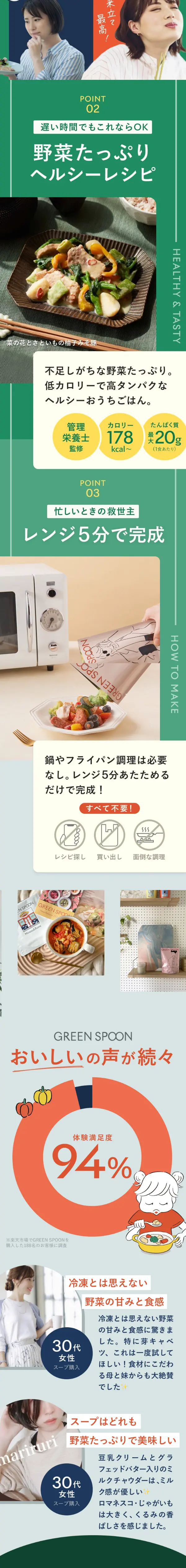 GREEN SPOONのLPデザイン（レトルト・インスタント／オレンジ系／かわいい系）スマホ版