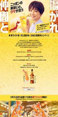 White Horse Mates, Let's Get Excited! Campaign LP design (Beer and Happoshu / Orange tones / Flashy style) PC version