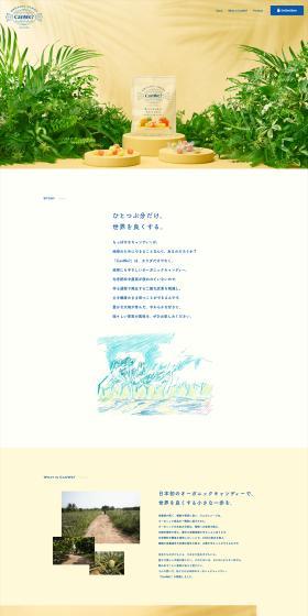 CanWe? LP design (Snack foods, gum, and candy / yellow / Organic) PC version
