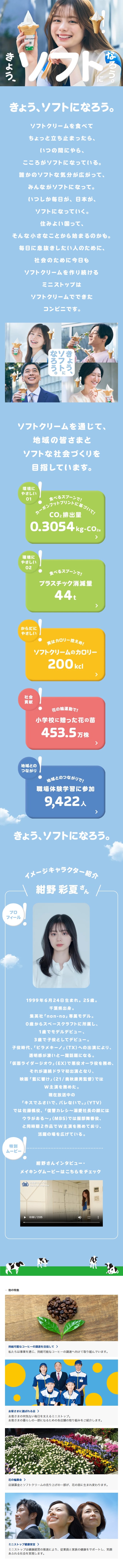 きょう、ソフトになろう。のLPデザイン（洋菓子／ブルー系／シンプル系）スマホ版