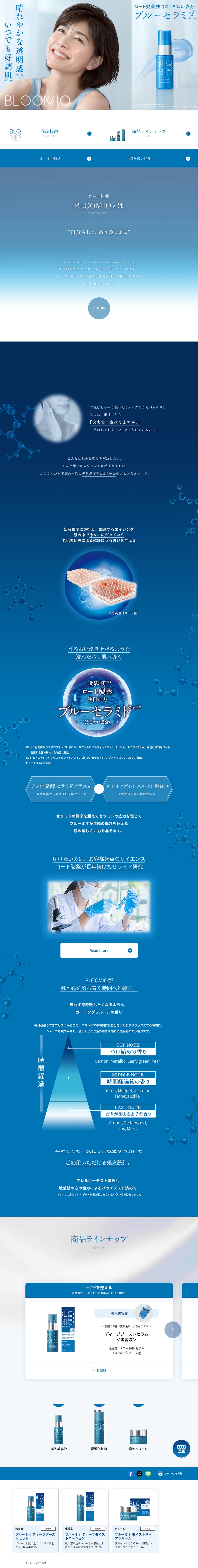 Blumio LP design (Skincare, Bodycare, Haircare / Shades of blue / Refined style) PC version
