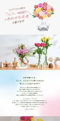 トップバリュ 切り花のLPデザイン(花・観葉植物・造花/ピンク系/シンプル系)PC版