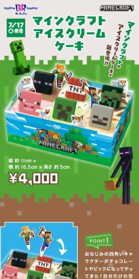 マインクラフト アイスクリームケーキのLPデザイン（洋菓子／グリーン系／にぎやか系）スマホ版