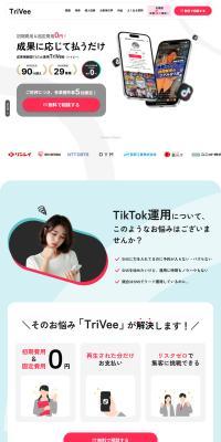 TriVee LP design (Ad operations / Red tones / Simple) PC version