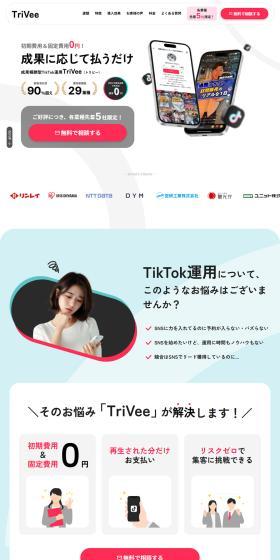 TriVee LP design (Ad operations / Red tones / Simple) PC version