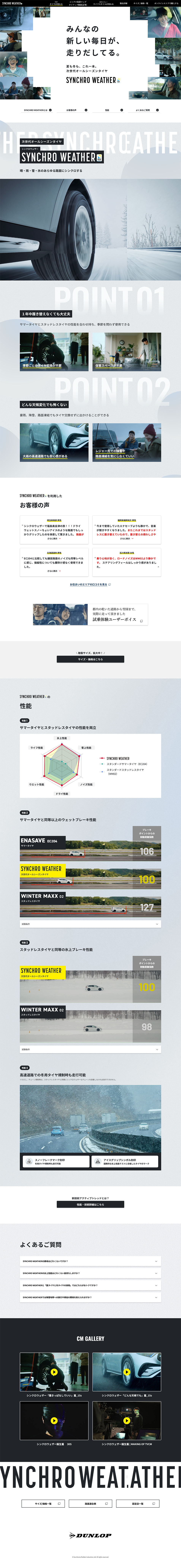 SYNCHRO WEATHERのLPデザイン（車体・車用品／グレー系／スタイリッシュ系）PC版