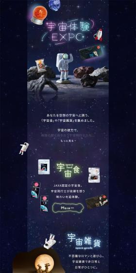 Space Experience EXPO LP design (Retort / Instant / Black-colored / Cute style) PC version