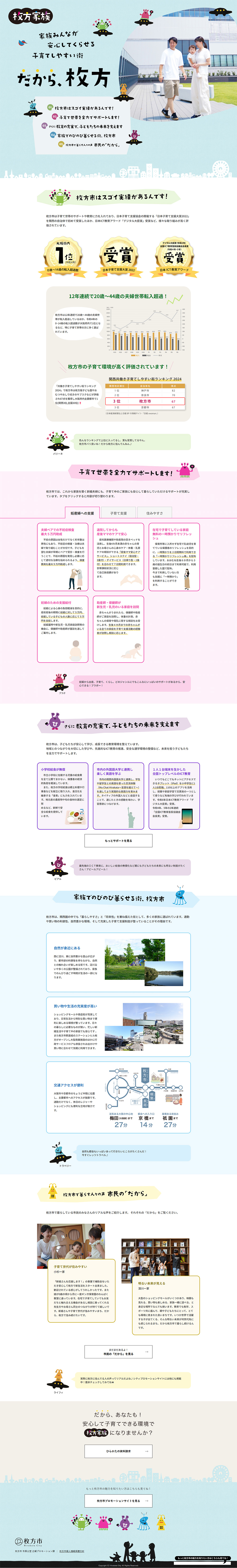 だから、枚方 特設ページのLPデザイン（イベント・キャンペーン・体験／ブルー系／かわいい系）PC版