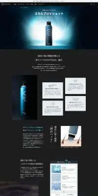ZERO HOLEのLPデザイン(エステ・脱毛・増毛・整形/ブラック系/かっこいい系)PC版