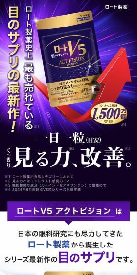 Rohto V5 Act Vision LP design (Health foods, health drinks, and supplements / Purples / Trust and Safety) PC version