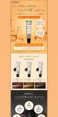 PRORY Repair Color Treatment LP design (Skincare, Bodycare, Haircare / Orange tones / Simple) PC version