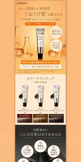 PRORY Repair Color Treatment LP design (Skincare, Bodycare, Haircare / Orange tones / Simple) PC version
