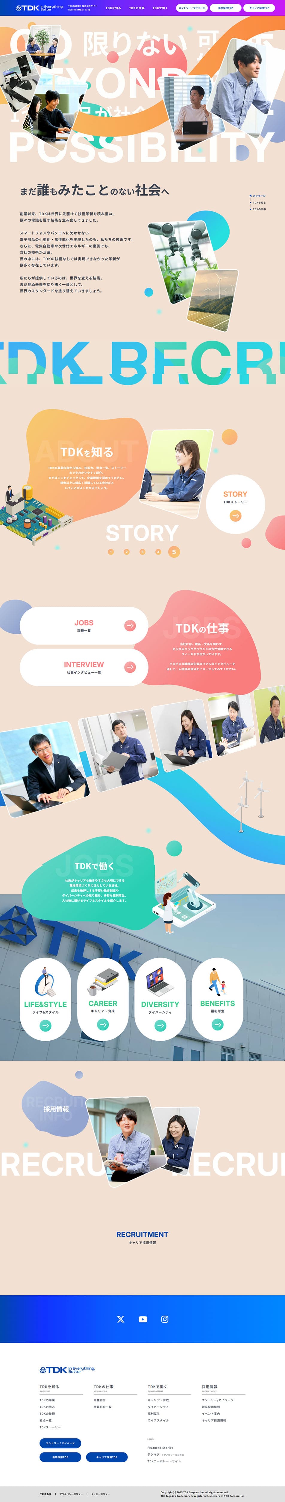 Career Recruitment LP design (recruitment / Beige tones / Lively type) PC version