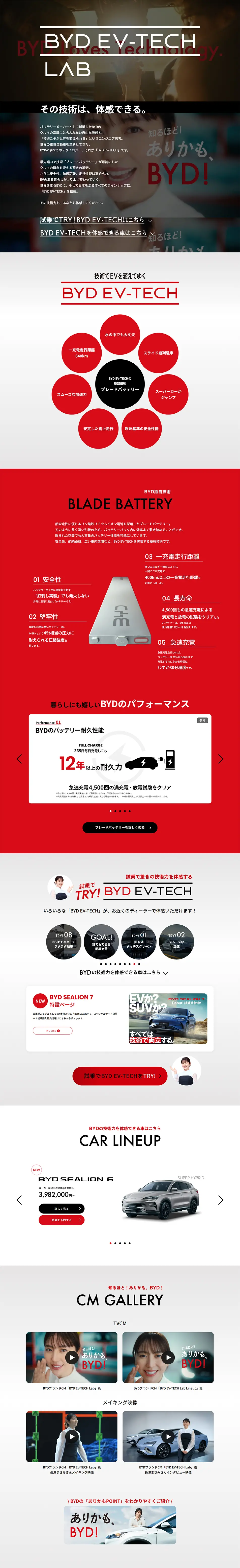 BYD EV-TECH LABのLPデザイン（車体・車用品／レッド系／かっこいい系）PC版