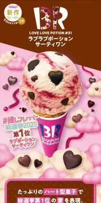 ラブラブポーションサーティワンのLPデザイン（アイス／ピンク系／かわいい系）スマホ版