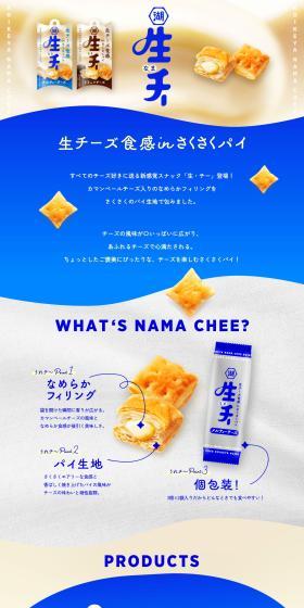 Namachii LP design (Snack foods, gum, and candy / Shades of blue / Natural style) PC version