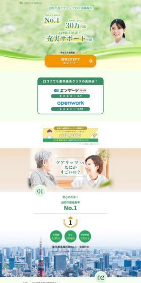 Careritz LP design (recruitment / Green tones / Health and Wellness) PC version