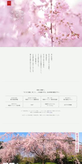 Spring has arrived. Kyoto has bloomed. LP design (Domestic and international travel / Pink shades / Japanese style) PC version