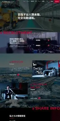 Turing株式会社のLPデザイン（企業・会社・お店／ピンク系／かっこいい系）PC版