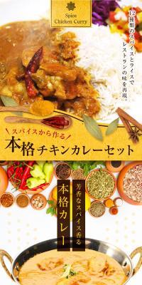 スパイスから作る 本格チキンカレーセットのLPデザイン（カラフル系）PC版